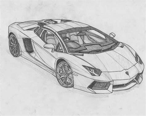 sketch of a lamborghini